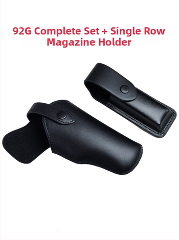 Ādas piestiprināšanas pistoles maksts jostai, piemērota abām rokām, saderīga ar 92G/G17/G19, ātra vilkšana, taktiska ārējā lietošana.