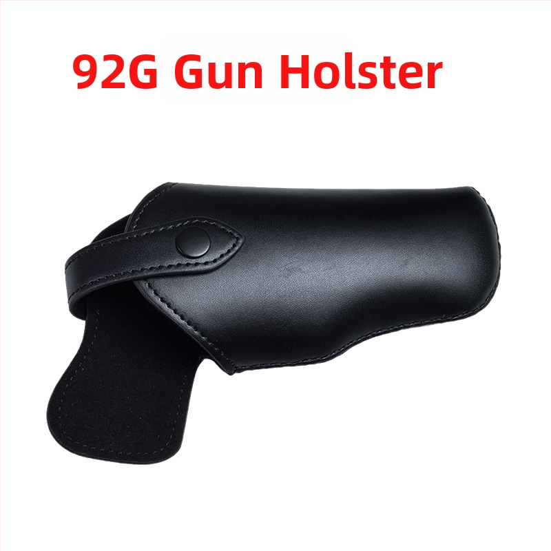 Ādas piestiprināšanas pistoles maksts jostai, piemērota abām rokām, saderīga ar 92G/G17/G19, ātra vilkšana, taktiska ārējā lietošana.