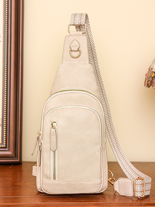 Crossbody torba, PU materijal, kvadratni oblik, zip zatvaranje, proljeće 2024