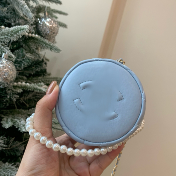 Geantă bucket din PU, închidere cu șnur, căptușeală din pânză Canvas, curele duble