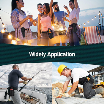 Deréktáska palacktartóval, Meili hardware accessories, Oxford anyag, uniszex, 2023 nyár, szabadtéri sportokra