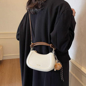 Geantă de damă Amy Rabbit | PU material, stil urban simplu, formă orizontal pătrată, fermoar, buzunar pentru telefon