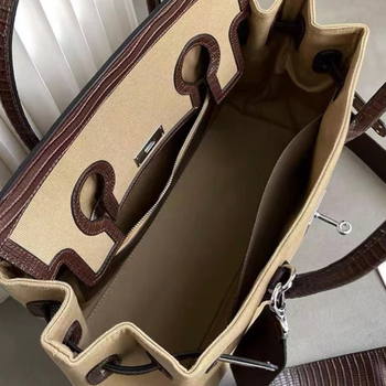 Jinlida Ženska kožna tote torba, oversized, retro stil, svakodnevna torba s platnenim detaljima
