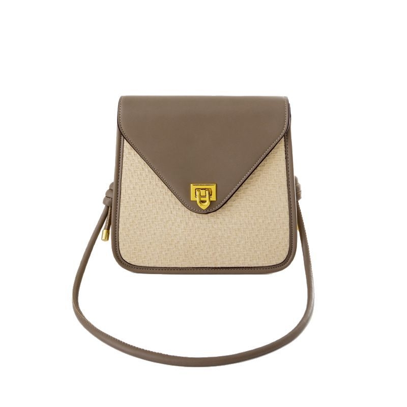Crossbody torba od PU kože, horizontalni kvadratin oblik, unutarnji džep sa zipom, džep za telefon, poliester podstava