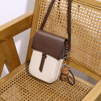 SEAMMER Mala vertikalna crossbody torbica za telefon, od prave teleće kože, lagana, gradski stil za ljeto
