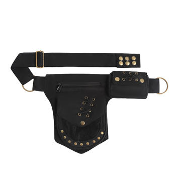 Pamukova pojasna torbica s poklopcem, mekano tijelo, zatvarač, džep za telefon, pogodna za slobodno vrijeme