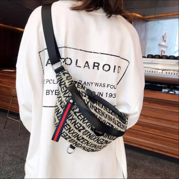 Ženska platnena torbica preko ramena — Ulični stil, Proljeće 2025, zatvarač, unutarnji džep s zatvaračem, džep za telefon, džep za osobnu iskaznicu