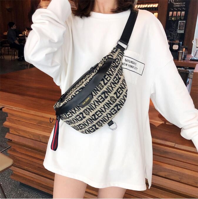 Ženska platnena torbica preko ramena — Ulični stil, Proljeće 2025, zatvarač, unutarnji džep s zatvaračem, džep za telefon, džep za osobnu iskaznicu