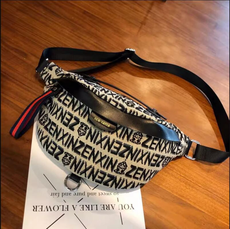 Ženska platnena torbica preko ramena — Ulični stil, Proljeće 2025, zatvarač, unutarnji džep s zatvaračem, džep za telefon, džep za osobnu iskaznicu