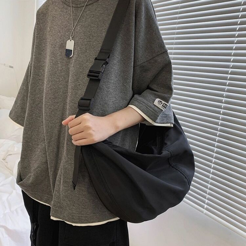 Geantă crossbody Harajuku, unisex, cu capacitate mare, impermeabil PU Oxford textil