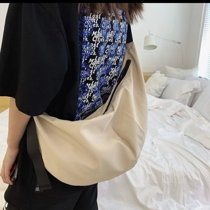 Geantă crossbody Harajuku, unisex, cu capacitate mare, impermeabil PU Oxford textil