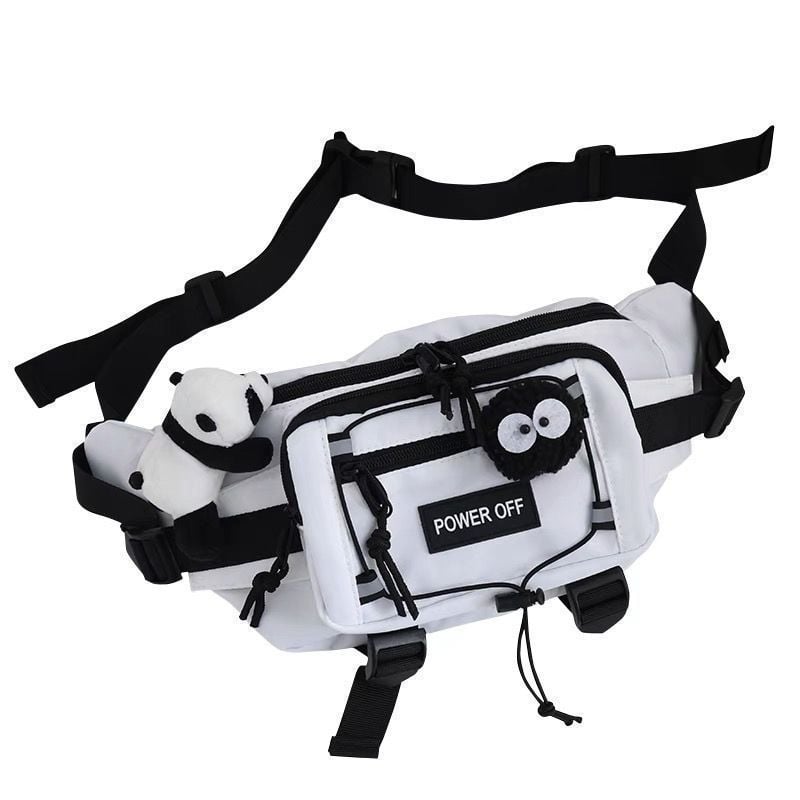 Najlon torbica za prsa i struk, unisex, zatvaranje na zip, podstava od najlona, korejski stil streetwear, za slobodno vrijeme