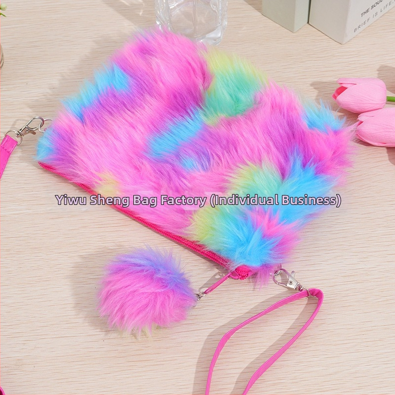 Geantă de umăr PU pentru fete, model tie-dye, căptușeală poliester, pentru copii de grădiniță, Primăvara 2024