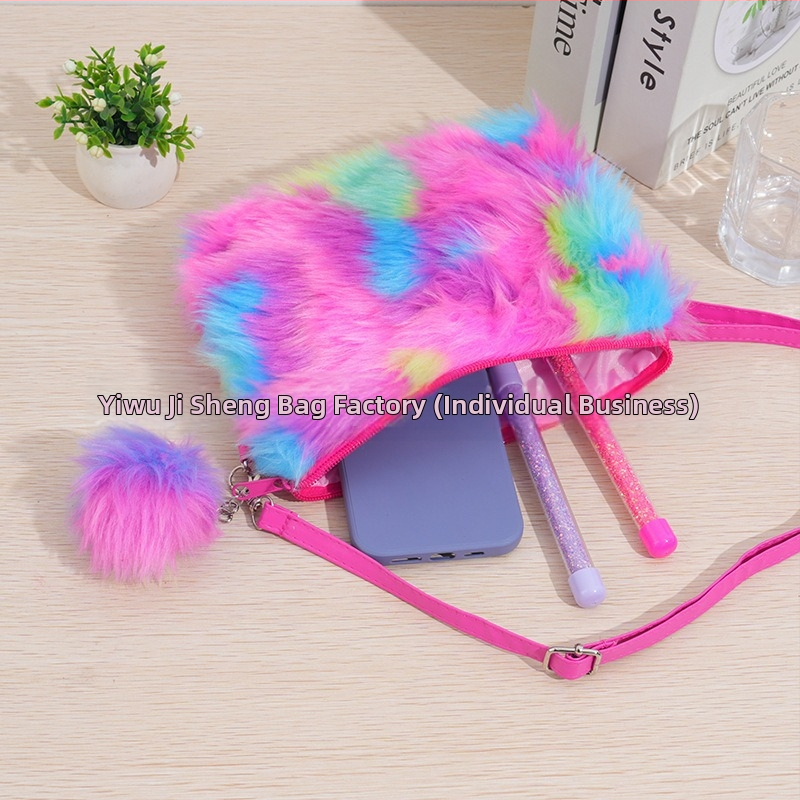 PU crossbody soma meitenēm ar tie-dye rakstu, poliestera iekšpuse, priekš pirmsskolas vecuma, pavasaris 2024