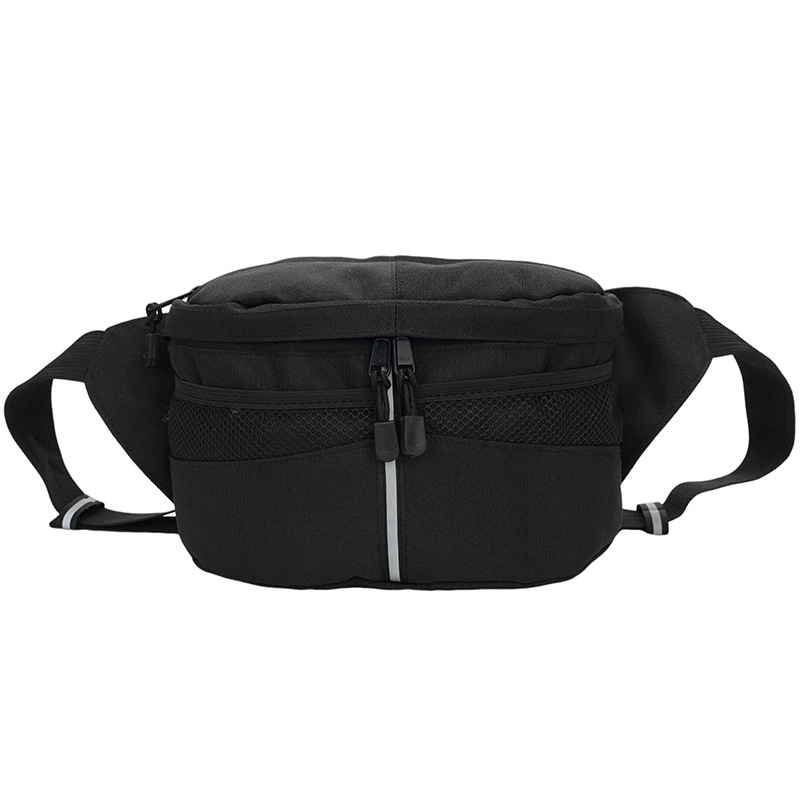 Višestruka muška pojas torba — velika kapaciteta, za outdoor aktivnosti i trčanje; Materijal: Oxford platno; Podstava: poliester; Otvaranje: zatvarač; Unutarnja struktura: džep za mobitel