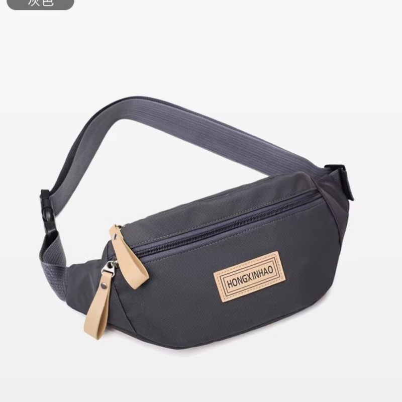 Muška chest bag crossbody, street stil, Oxford tkanina, zatvarač, otvoren vanjski džep, marka Hongxinhao