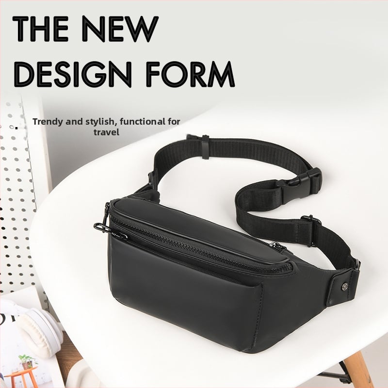 Feisha Borsetă de talie pentru bărbați, PU impermeabil, căptușeală poliester, toamnă 2023