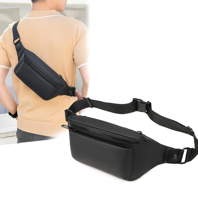 Feisha Ανδρική τσάντα μέσης, PU, αδιάβροχη, επένδυση πολυεστέρα, Φθινόπωρο 2023