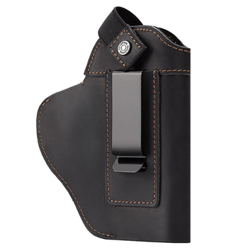 Toc de pistol pentru talie din piele naturală – primul strat de piele de vițel, căptușeală din piele, Unisex