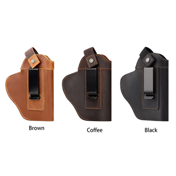 Toc de pistol pentru talie din piele naturală – primul strat de piele de vițel, căptușeală din piele, Unisex