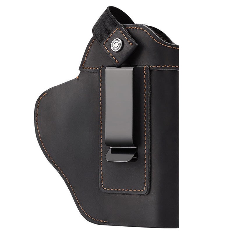 Toc de pistol pentru talie din piele naturală – primul strat de piele de vițel, căptușeală din piele, Unisex