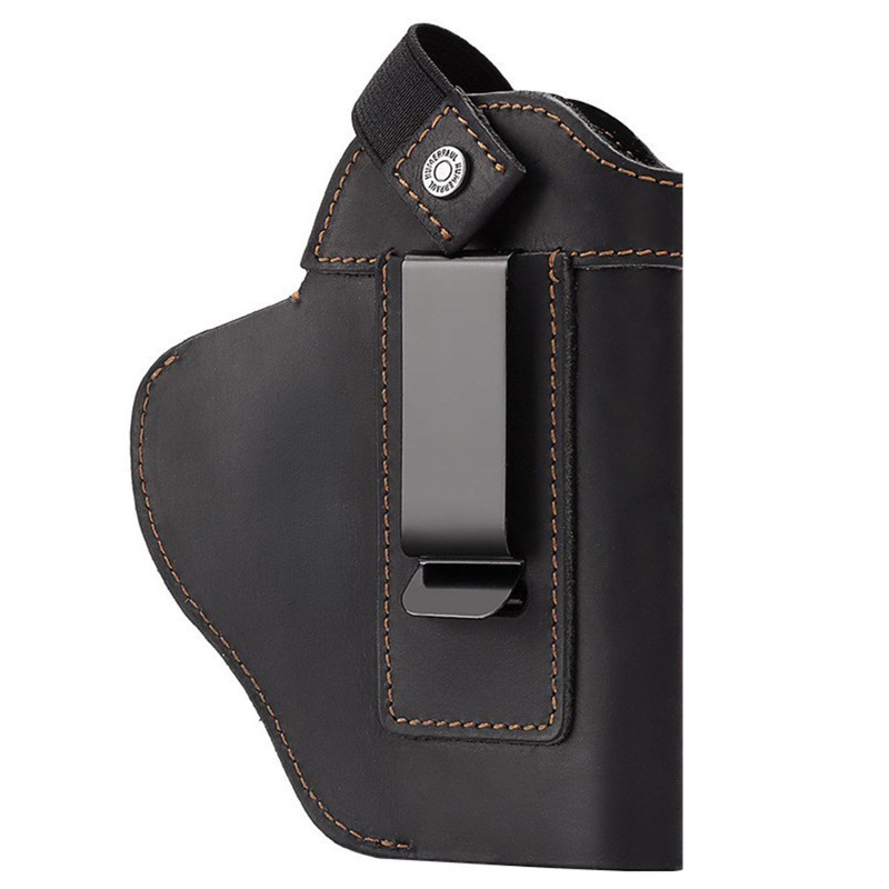 Toc de pistol pentru talie din piele naturală – primul strat de piele de vițel, căptușeală din piele, Unisex
