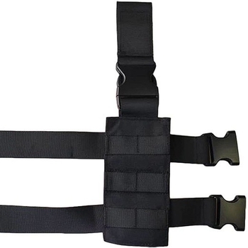 Borsetă MOLLE pentru picior, tactical, multifuncțională pentru vânătoare și sporturi în aer liber; nylon, respirabilă, impermeabilă, ultra-ușoară, rezistentă la uzură