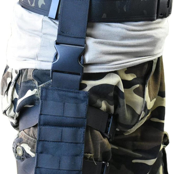 Borsetă MOLLE pentru picior, tactical, multifuncțională pentru vânătoare și sporturi în aer liber; nylon, respirabilă, impermeabilă, ultra-ușoară, rezistentă la uzură