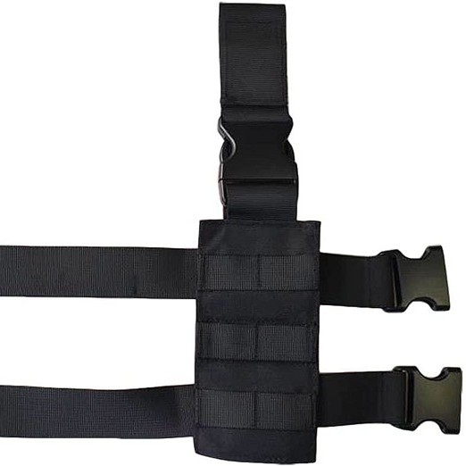 Borsetă MOLLE pentru picior, tactical, multifuncțională pentru vânătoare și sporturi în aer liber; nylon, respirabilă, impermeabilă, ultra-ușoară, rezistentă la uzură