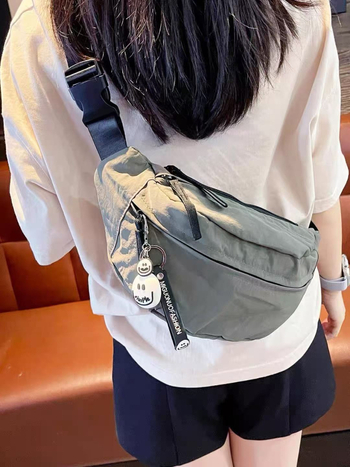 Nailona velosipēdu krūšu soma, unisex, ūdensizturīga, ultra viegla, crossbody sporta soma