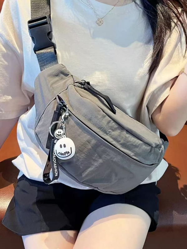 Nailona velosipēdu krūšu soma, unisex, ūdensizturīga, ultra viegla, crossbody sporta soma