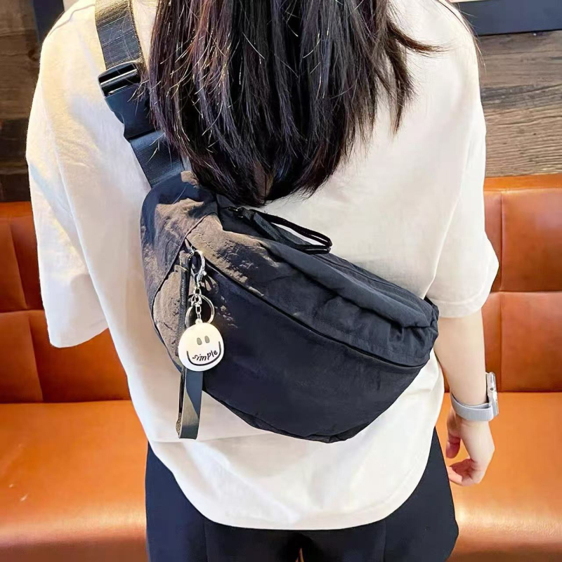 Nailona velosipēdu krūšu soma, unisex, ūdensizturīga, ultra viegla, crossbody sporta soma