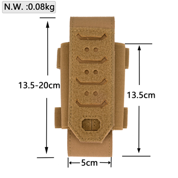 Husă tactic pentru foarfece și buzunar pentru unelte — MOLLE compatibil, nylon camuflat, husă pentru turniquet și lanternă