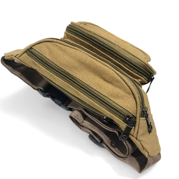 Borsetă de talie din pânză pentru bărbați, imprimeu geometric, rezistență la uzură, model 102, căptușeală din nylon