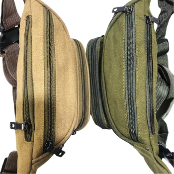 Borsetă de talie din pânză pentru bărbați, imprimeu geometric, rezistență la uzură, model 102, căptușeală din nylon