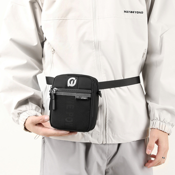 WEPOWER geantă de talie pentru bărbați, impermeabilă, din nylon, căptușeală poliester, model solid