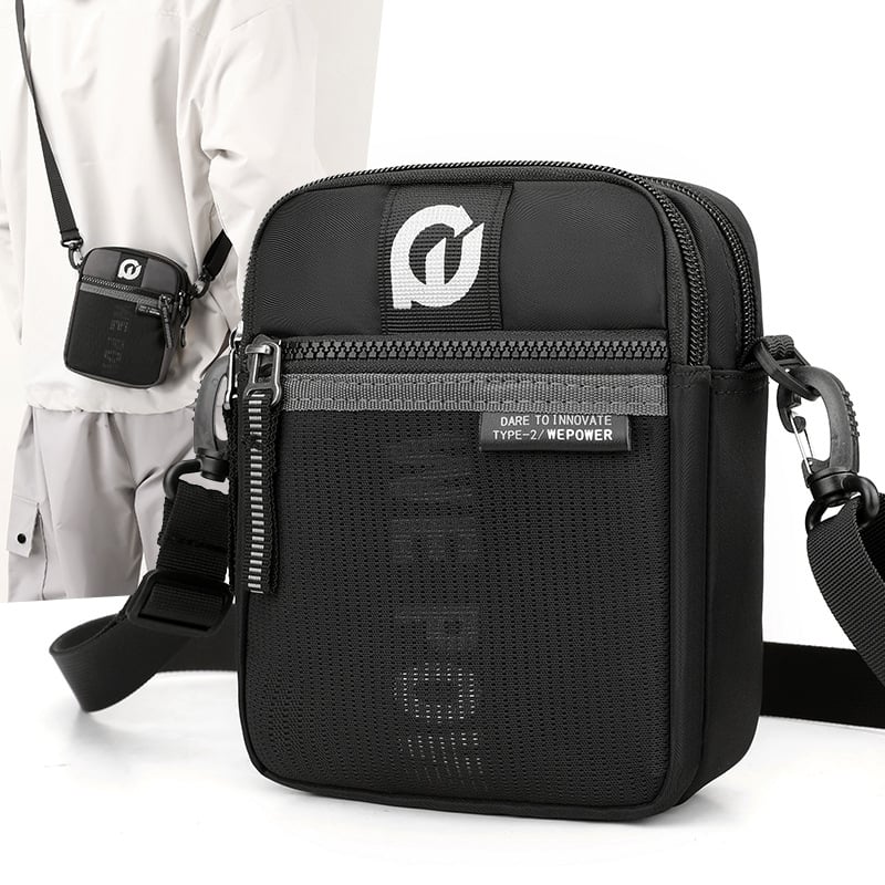 WEPOWER geantă de talie pentru bărbați, impermeabilă, din nylon, căptușeală poliester, model solid