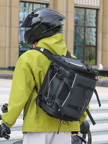 Motorkerékpár hátsó táska, 58L, vízálló oxford anyag, modell 930, esővédő nincs benne