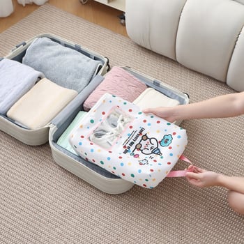 Geantă de depozitare pentru pantofi, transparentă, pentru călătorii, pliabilă, rezistentă la praf și apă, formă cubică (Model Y.k)