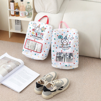 Geantă de depozitare pentru pantofi, transparentă, pentru călătorii, pliabilă, rezistentă la praf și apă, formă cubică (Model Y.k)