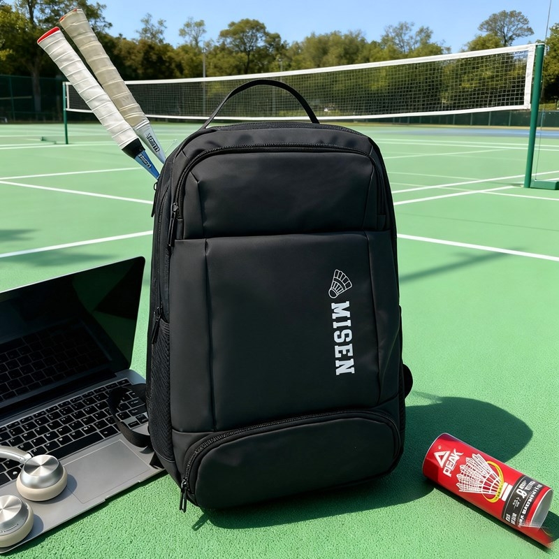 Sportski ruksak s odjeljkom za cipele i torbom za badminton rakete (Unisex, Nylon, Kapacitet ispod 20 l, Vodootporan, Udržava 12-inčni prijenosnik)