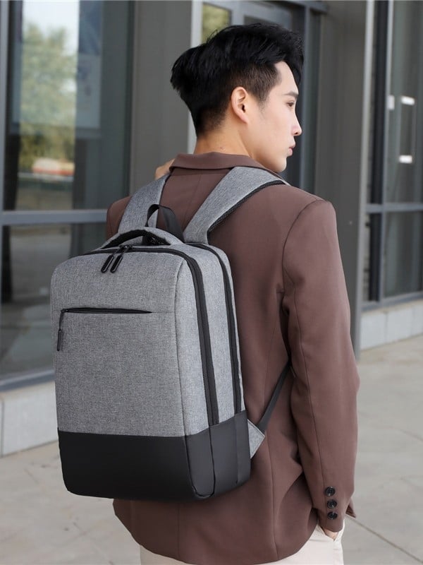 Muški poslovni ruksak za laptop, lagan najlon, gradski stil, kompatibilan s 8-inčnim laptopom, kapacitet ispod 20 L, vodootporan i otporan na udarce