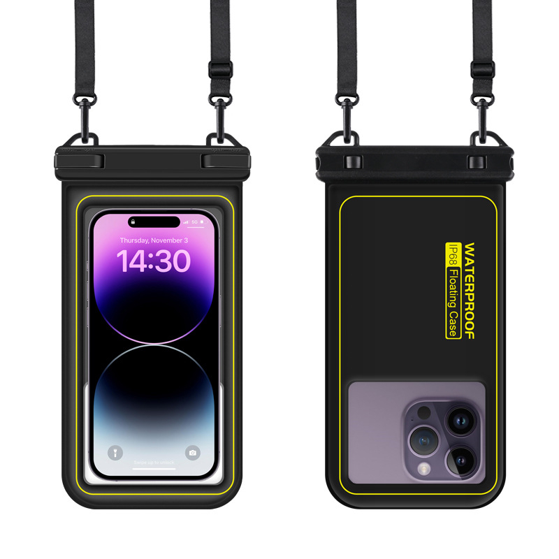 Szabadidős vízálló telefontáska – PVC, vízálló anyag, logóval testreszabható, érintésérzékeny kijelző kompatibilis, úszásra, búvárkodásra és vízisportokra