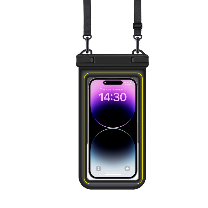 Szabadidős vízálló telefontáska – PVC, vízálló anyag, logóval testreszabható, érintésérzékeny kijelző kompatibilis, úszásra, búvárkodásra és vízisportokra