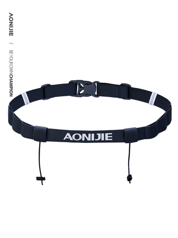 Aonijie maratonski pojas za broj – elastičan, reflektirajući, vodootporan, lagan, džep za gel, odjeljak suho/mokro
