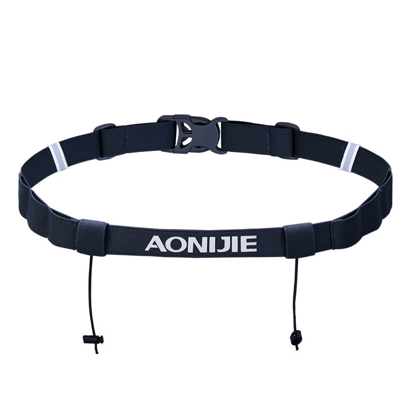 Aonijie maratonski pojas za broj – elastičan, reflektirajući, vodootporan, lagan, džep za gel, odjeljak suho/mokro