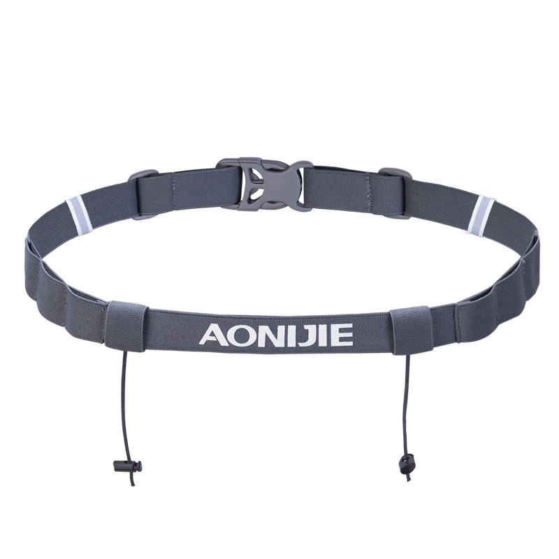 Aonijie maratonski pojas za broj – elastičan, reflektirajući, vodootporan, lagan, džep za gel, odjeljak suho/mokro