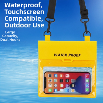 Saforna PVC vízálló deréktáska érintőképernyő-kompatibilitással, nagy kapacitású, állítható dupla kampó