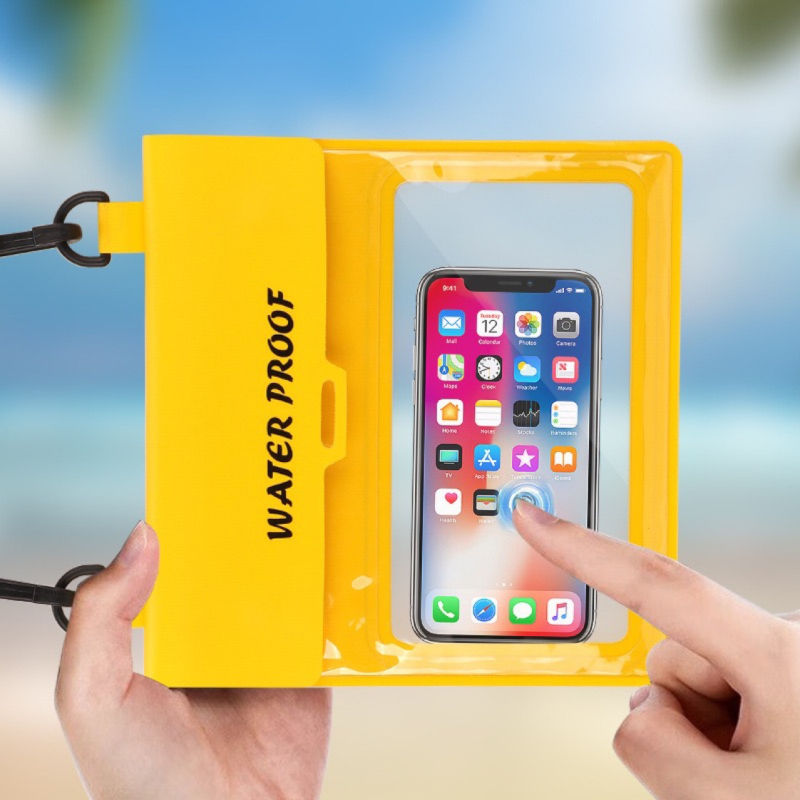 Saforna PVC vízálló deréktáska érintőképernyő-kompatibilitással, nagy kapacitású, állítható dupla kampó