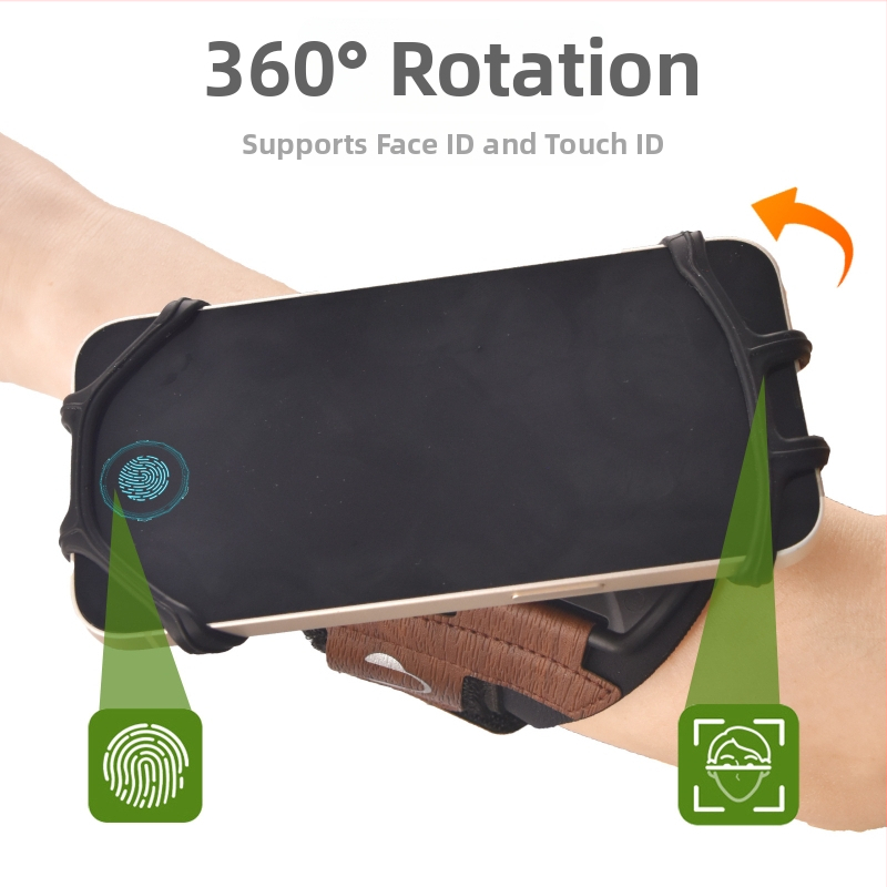 Futáshoz viselhető karos tasak 360°-ban forgó levehető pánttal, multifunkcionális, PU bőr, ZEST